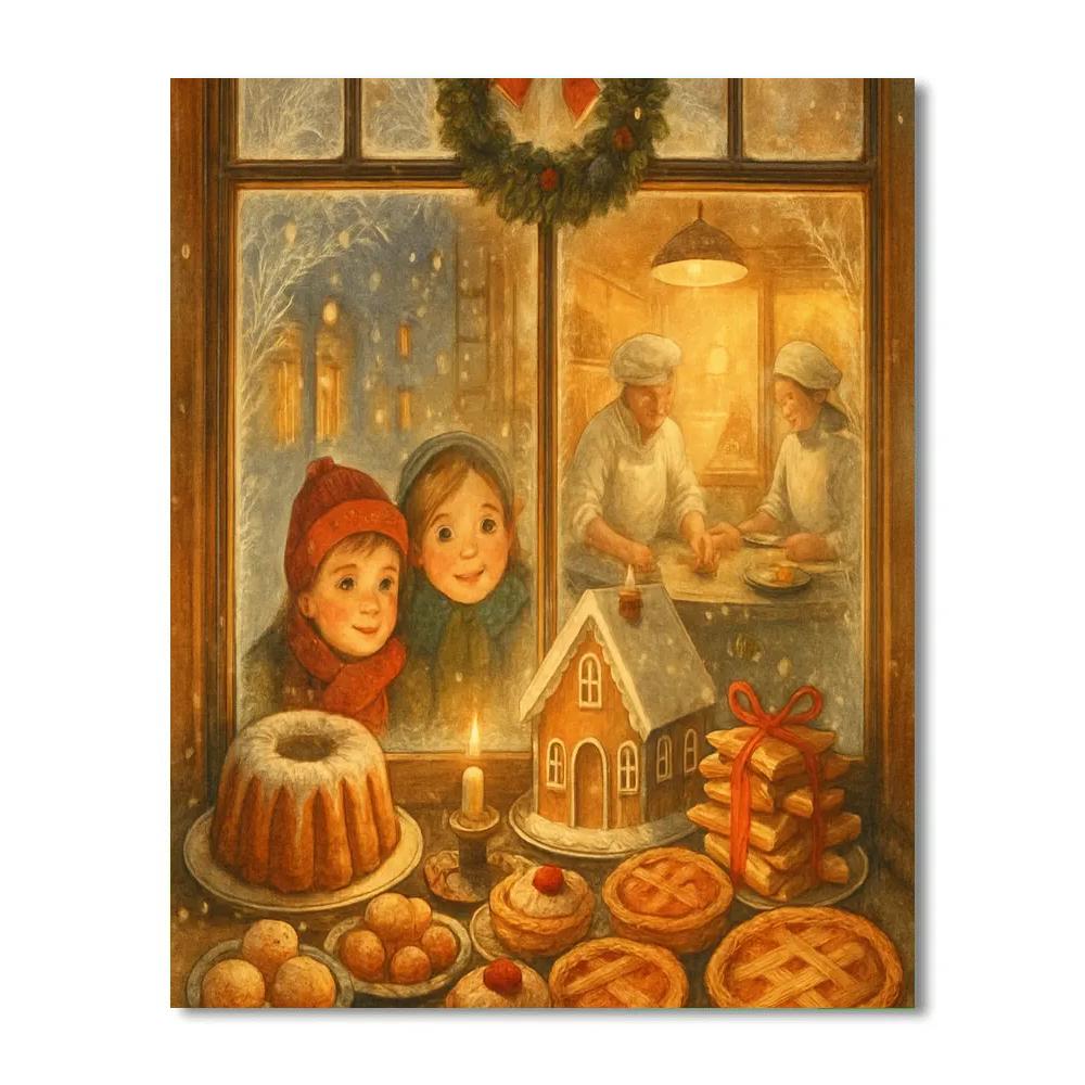 Icicle Window Bakery painting number kit