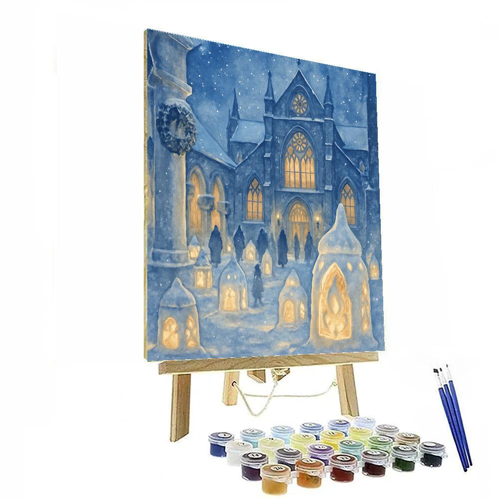 Snow Lantern Cathedral Number painting