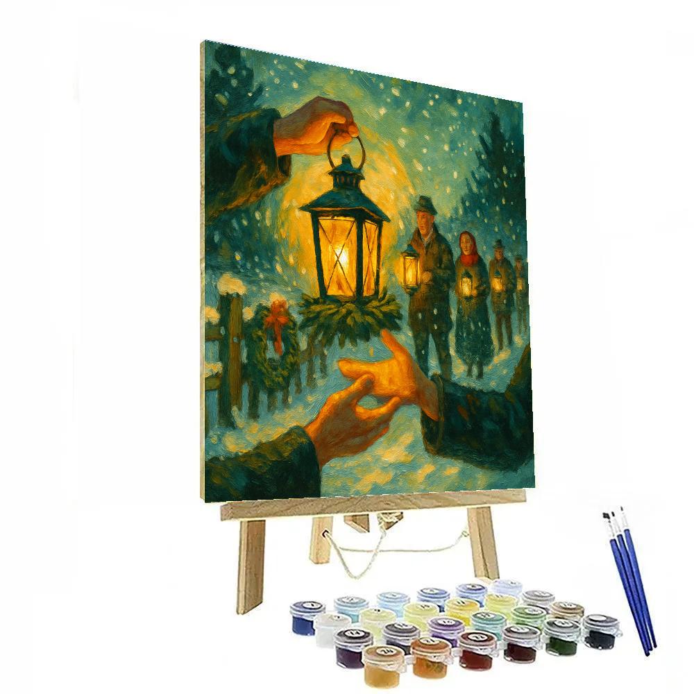 Evergreen Lantern Relay Number painting