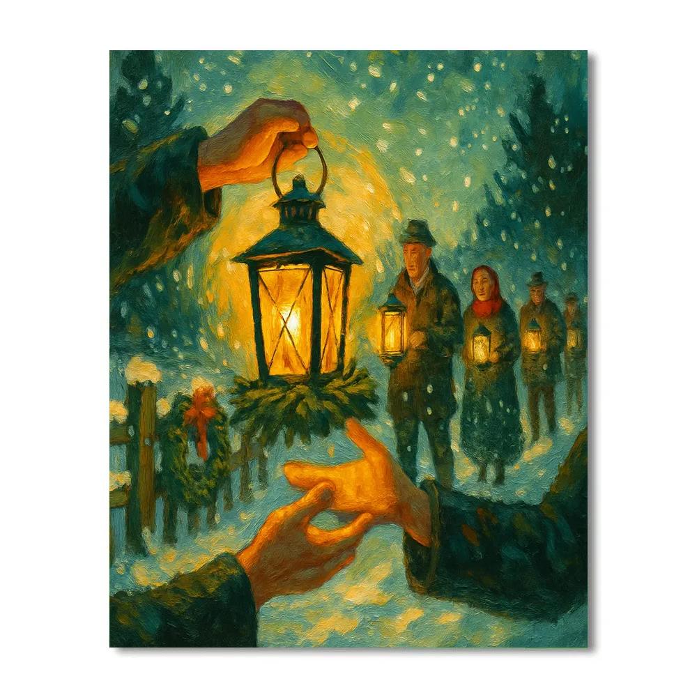 Evergreen Lantern Relay Number painting