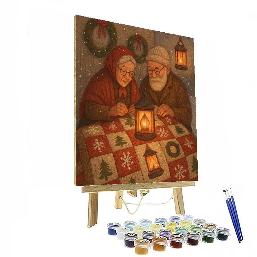 Lantern Quilt Gathering painting number kit