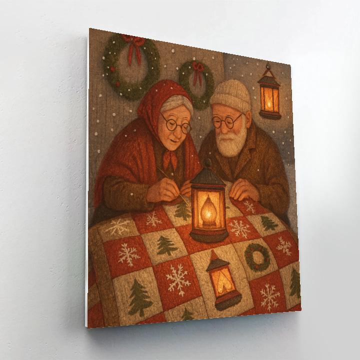 Lantern Quilt Gathering painting number kit