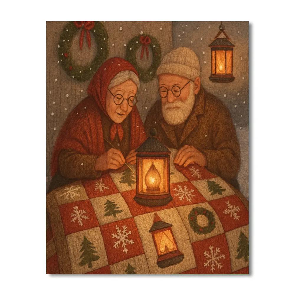 Lantern Quilt Gathering painting number kit