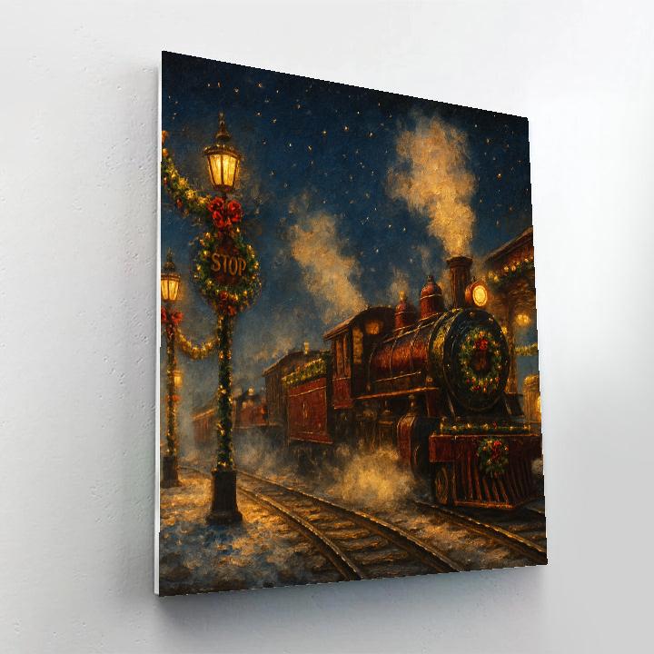 Velveteen Tinsel Trainyard Paint by numbers kits