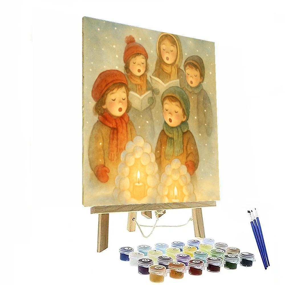 Snowdrift Lantern Choir paint by numbers