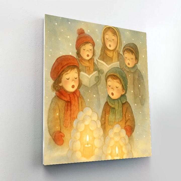 Snowdrift Lantern Choir paint by numbers