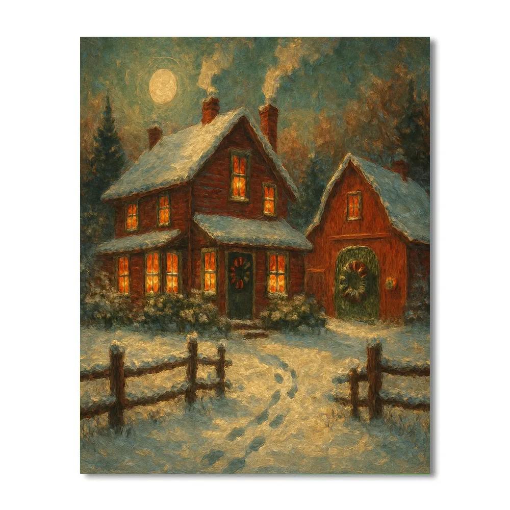 Everlight Farmstead Evening Numbered painting kits