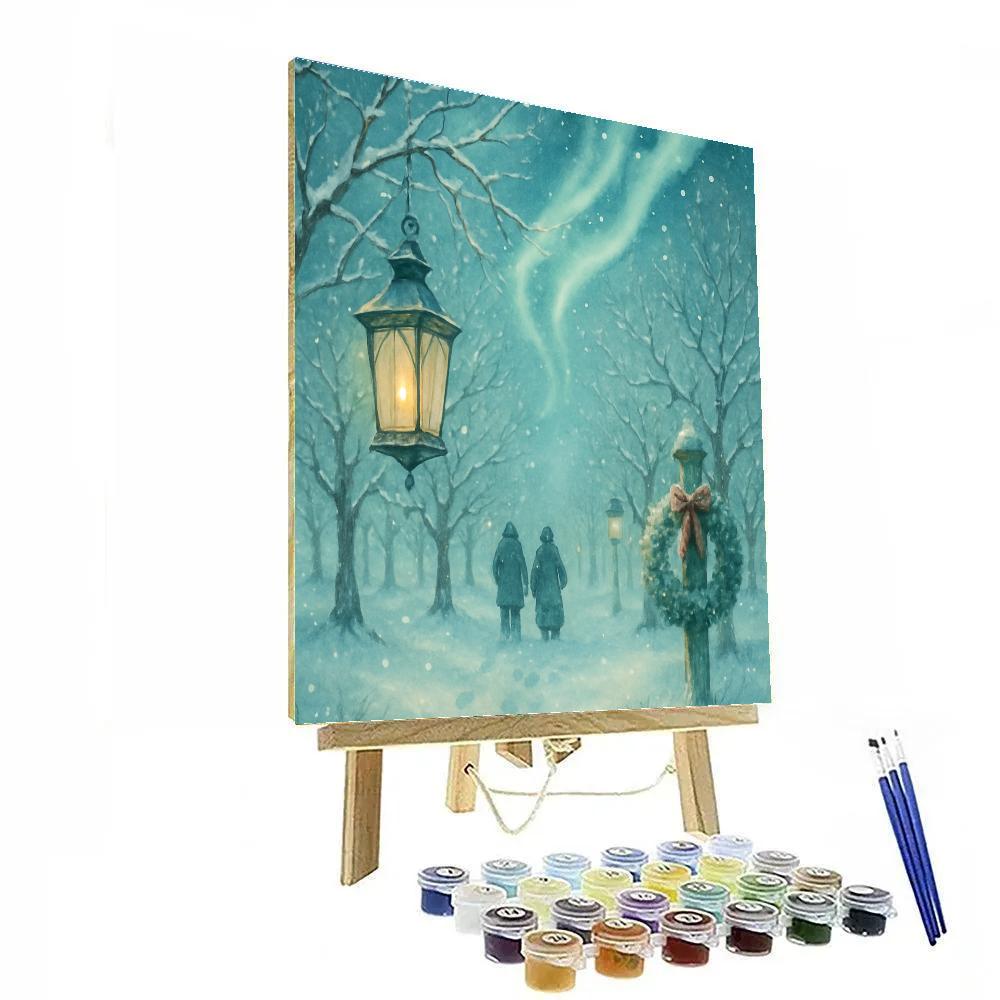 Aurora Lantern Orchard paint by number