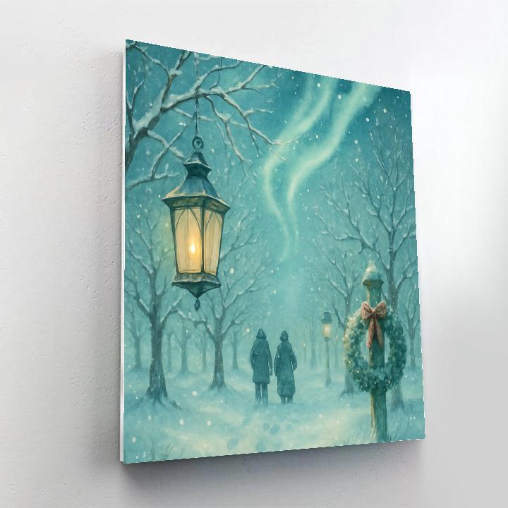 Aurora Lantern Orchard paint by number