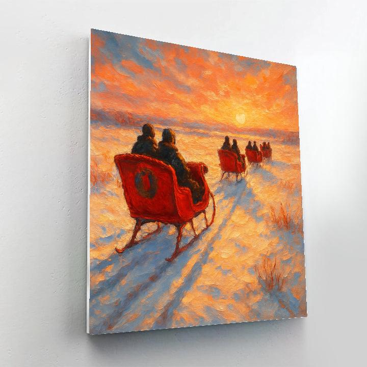 Crimson Sleigh Relay Paint by numbers kits