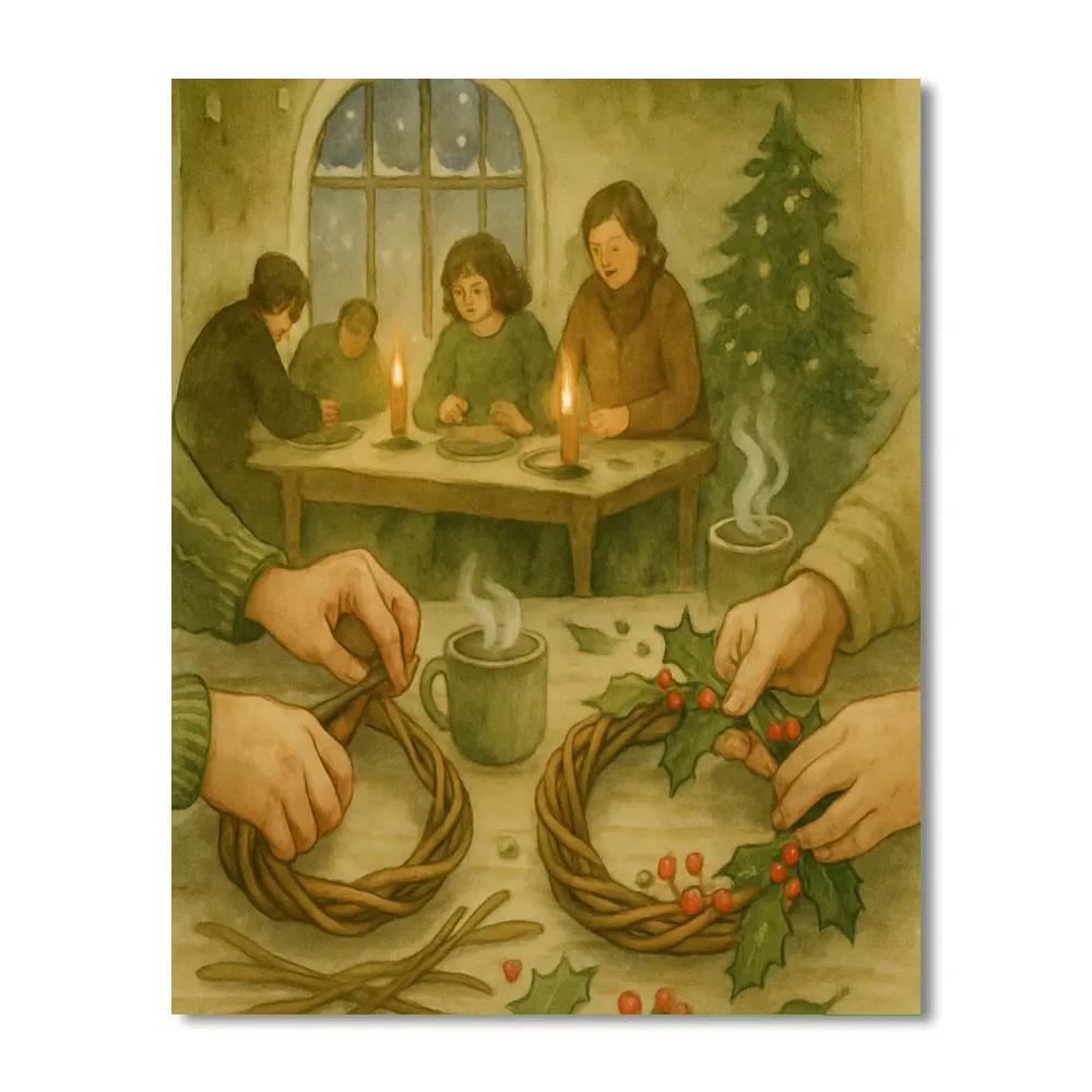 Willow Wreath Workshop Number painting