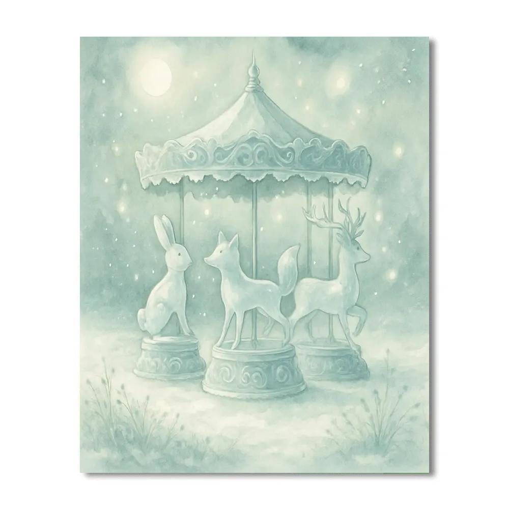 Frosted Carousel Meadow paint by color