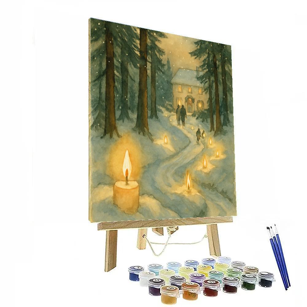 Cedar Candle Path Numbered painting kits
