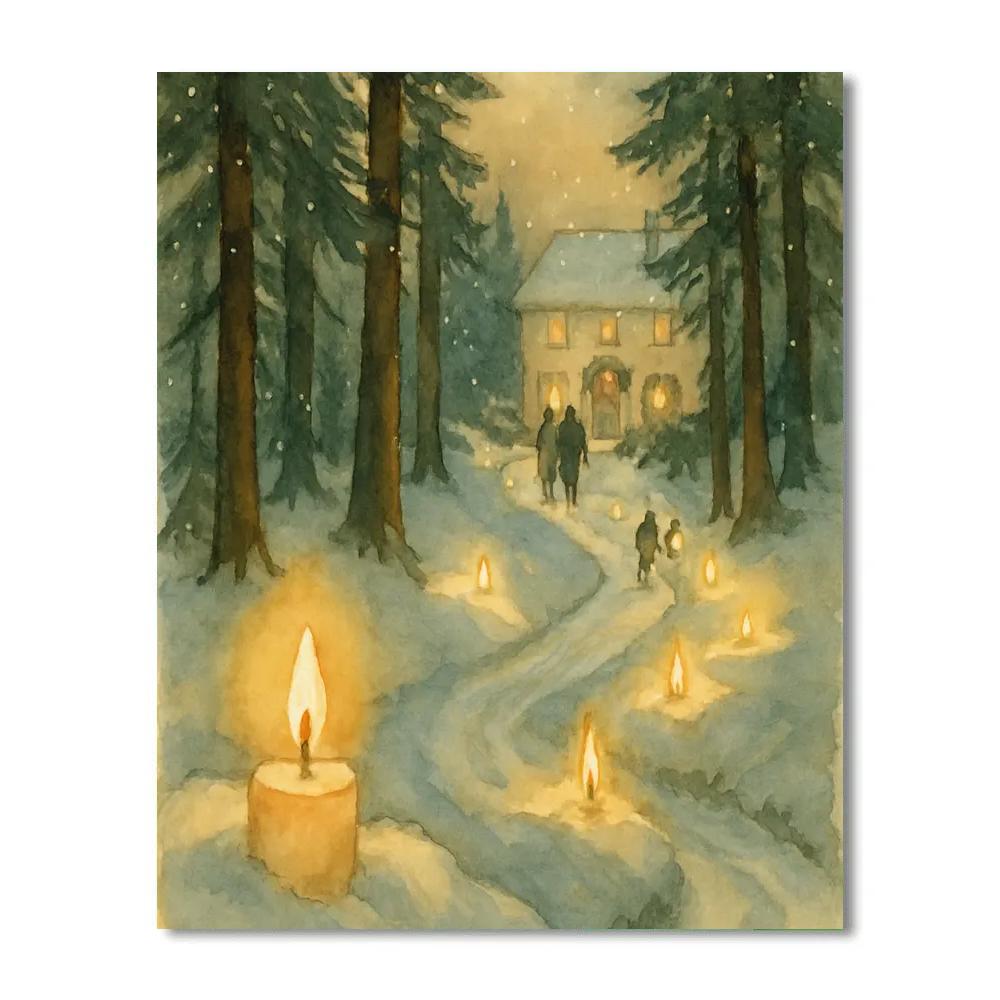 Cedar Candle Path Numbered painting kits