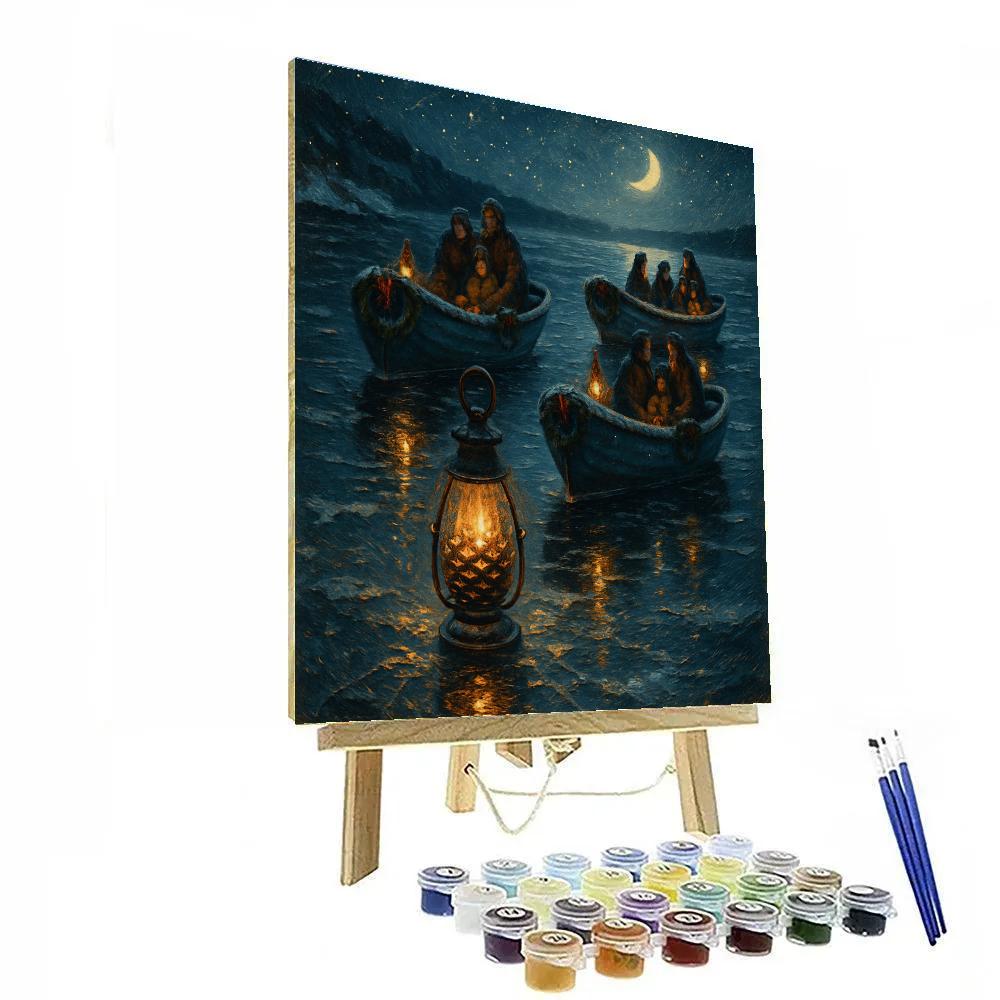 Pinecone Lantern Regatta Number painting