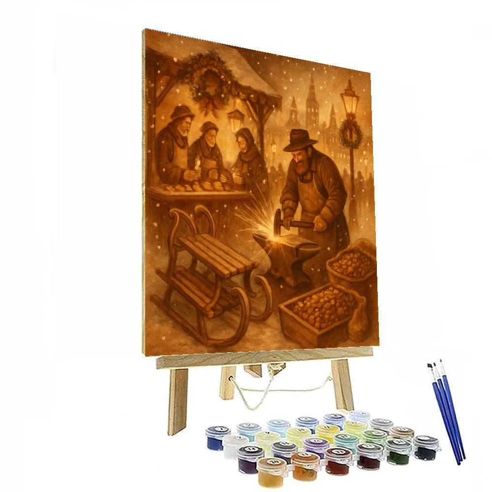 Caramel Sledsmith Square Paint by numbers art