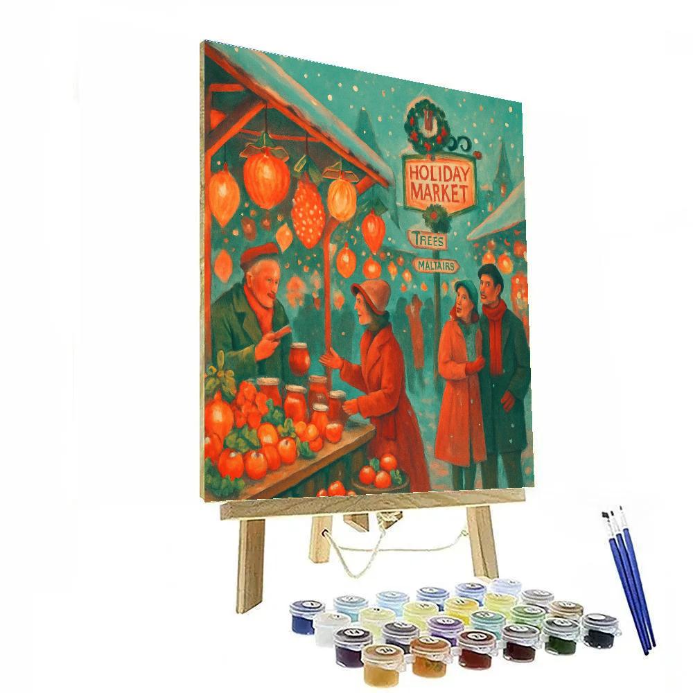 Moonberry Lantern Bazaar paint by numbers