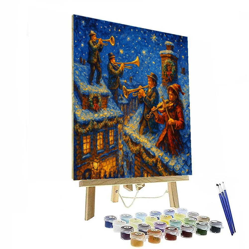 Tinsel Rooftop Rhapsody paint by numbers