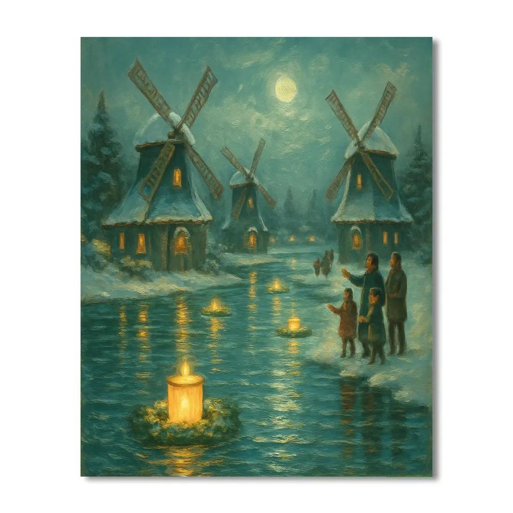 Merry Millpond Lamps paint by color