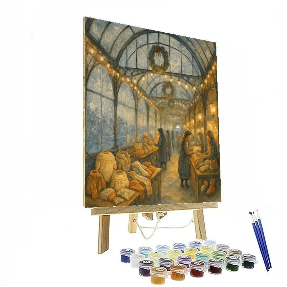 Frostglass Bridge Market Number painting