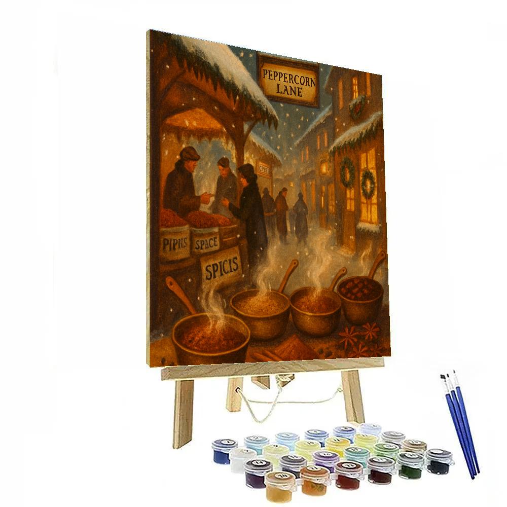 Peppercorn Lane Frostfair Painting by numbers kit
