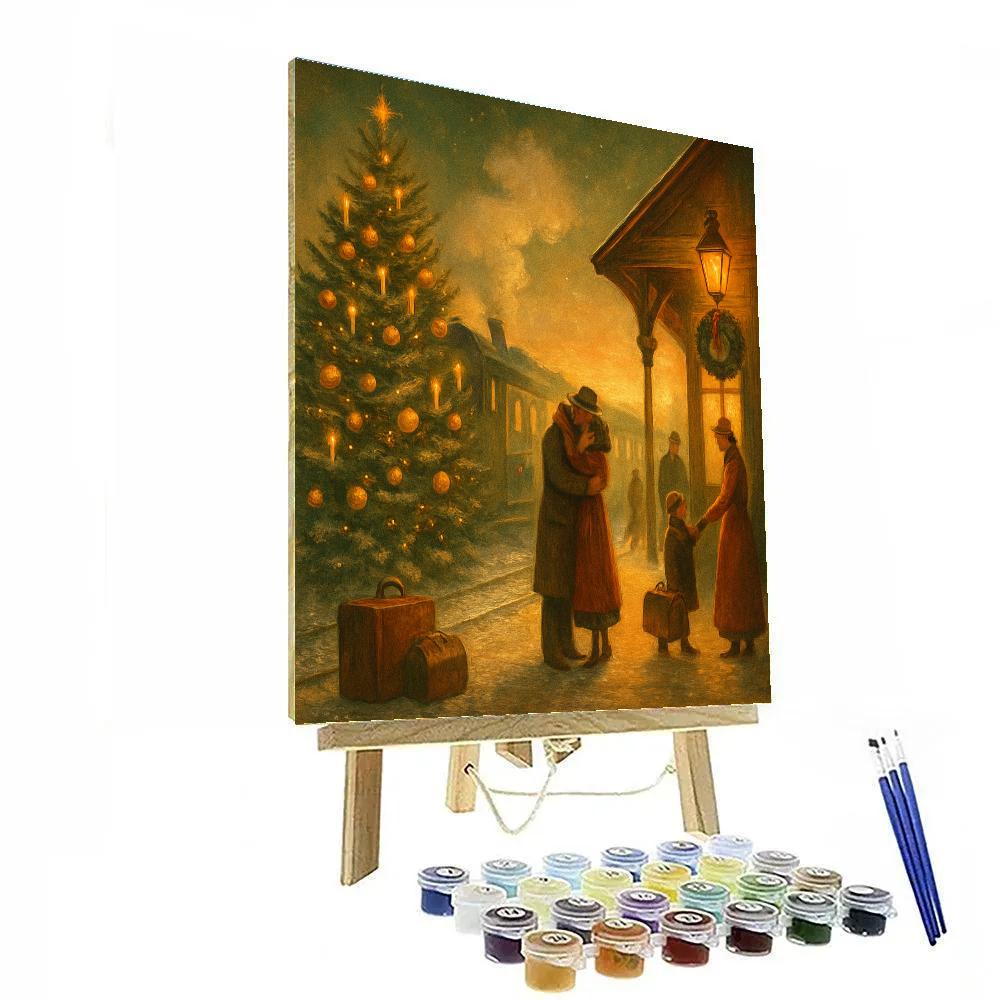 Gilded Fir Station Painting by numbers kit