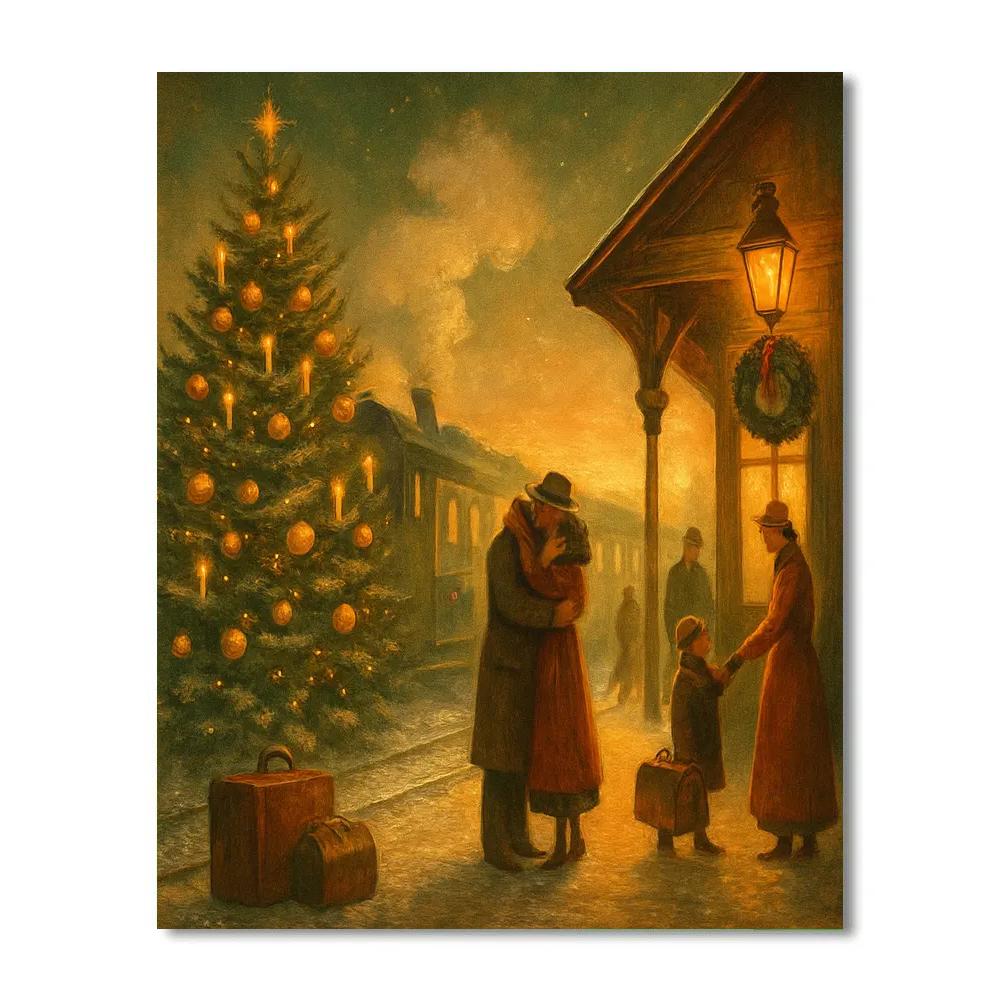 Gilded Fir Station Painting by numbers kit