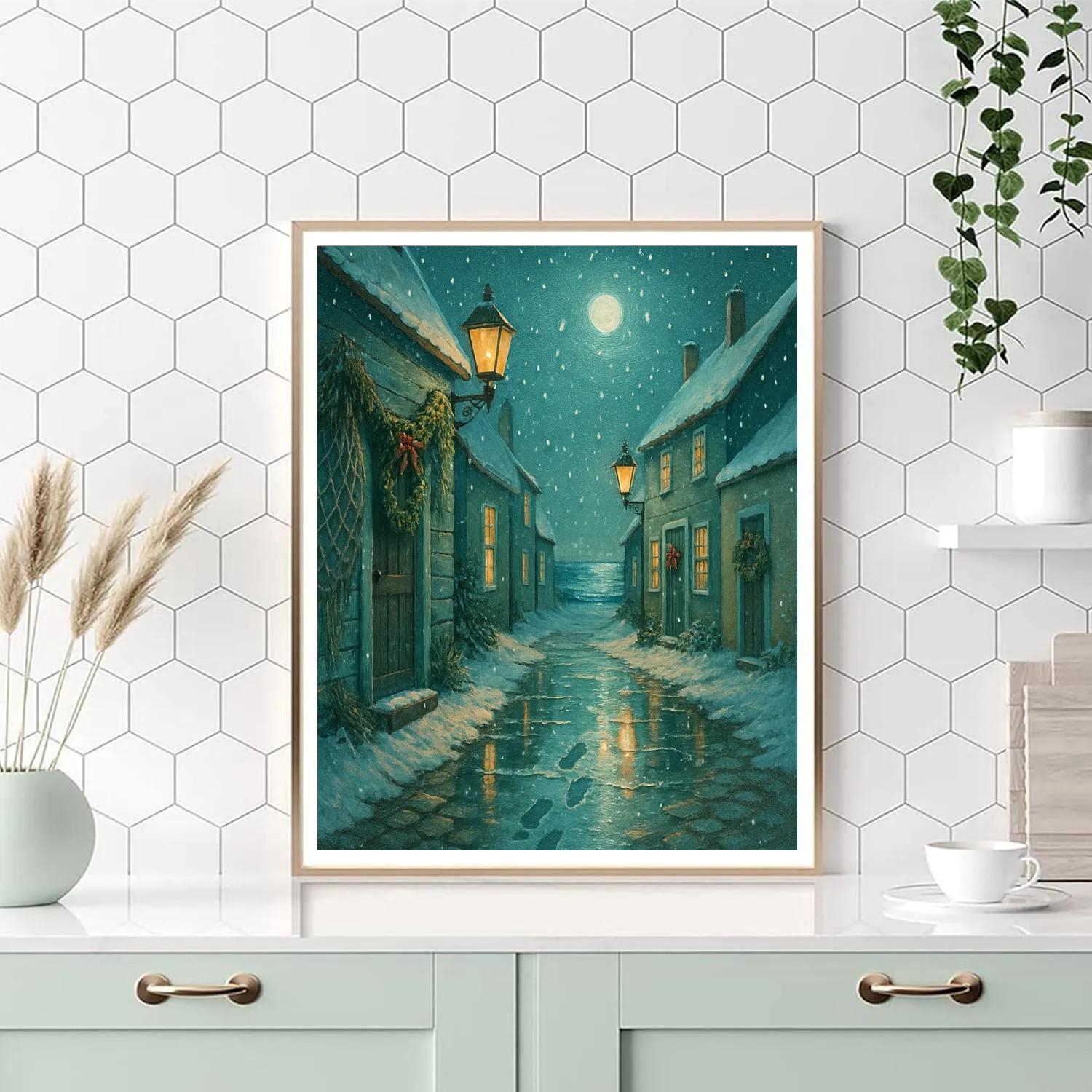 Snowtide Lantern Lane Paint by numbers kits