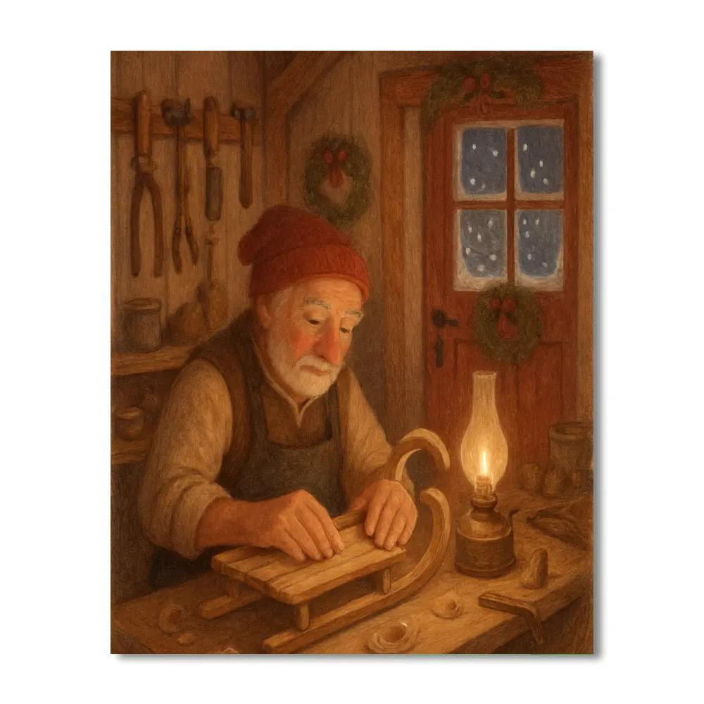 Threadbare Sledsmith Nook paint by number