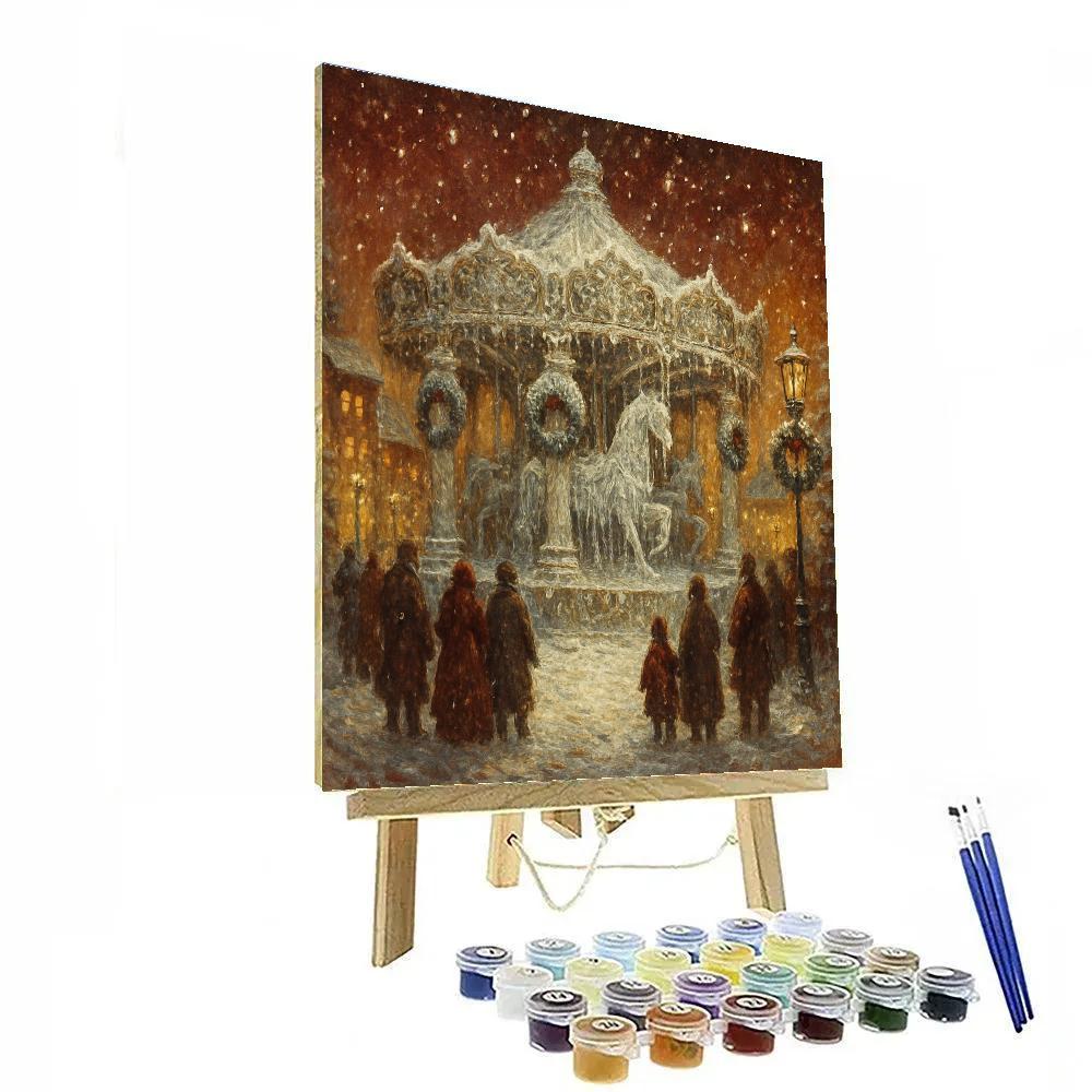 Frostbound Carousel Square Paint by numbers art