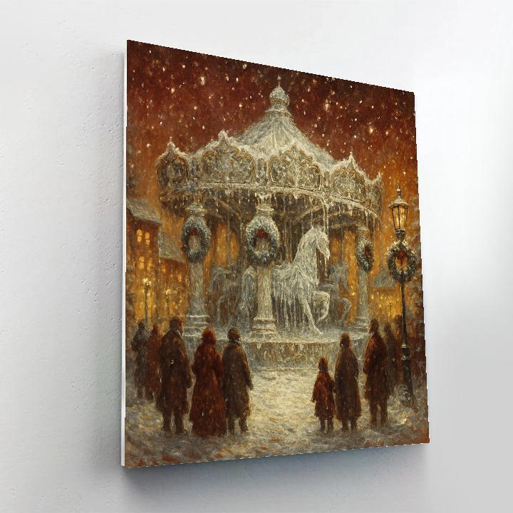 Frostbound Carousel Square Paint by numbers art