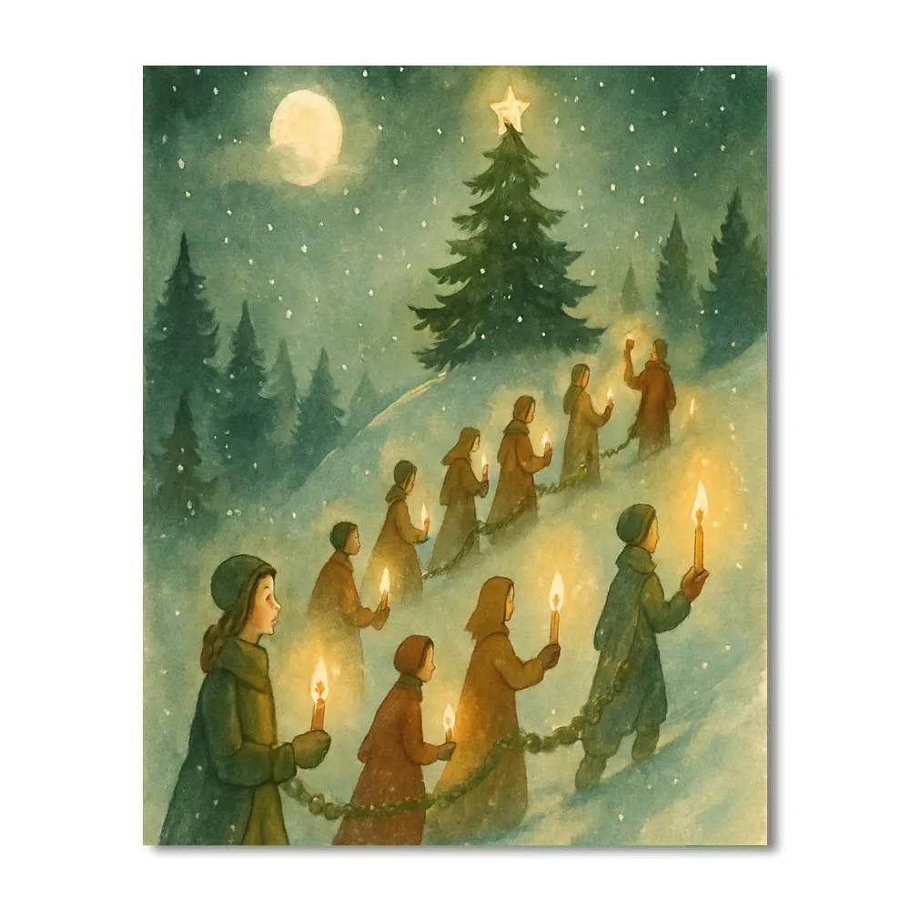 Candleline Pine Ascent paint by number