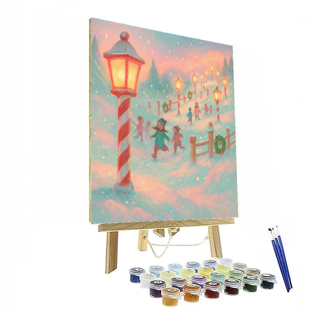 Peppermint Ridge Lanterns DIY paint by numbers