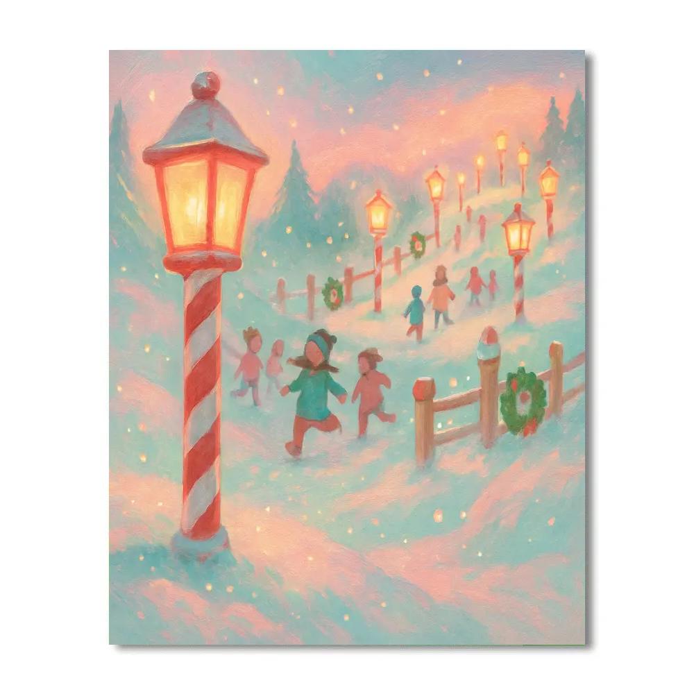 Peppermint Ridge Lanterns DIY paint by numbers