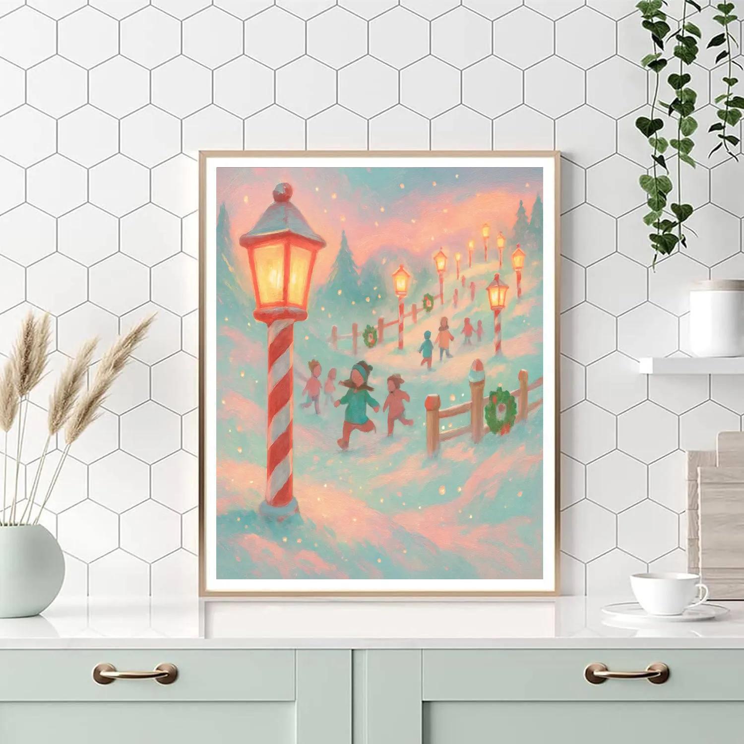 Peppermint Ridge Lanterns DIY paint by numbers