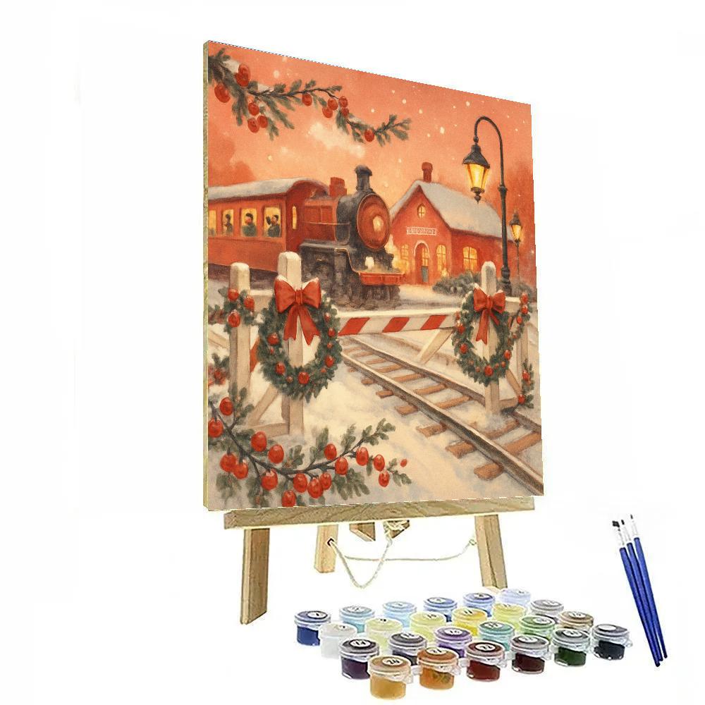 Brambleberry Train Crossing Paint by numbers kits