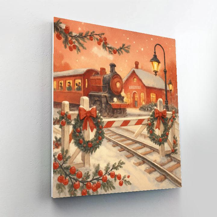 Brambleberry Train Crossing Paint by numbers kits