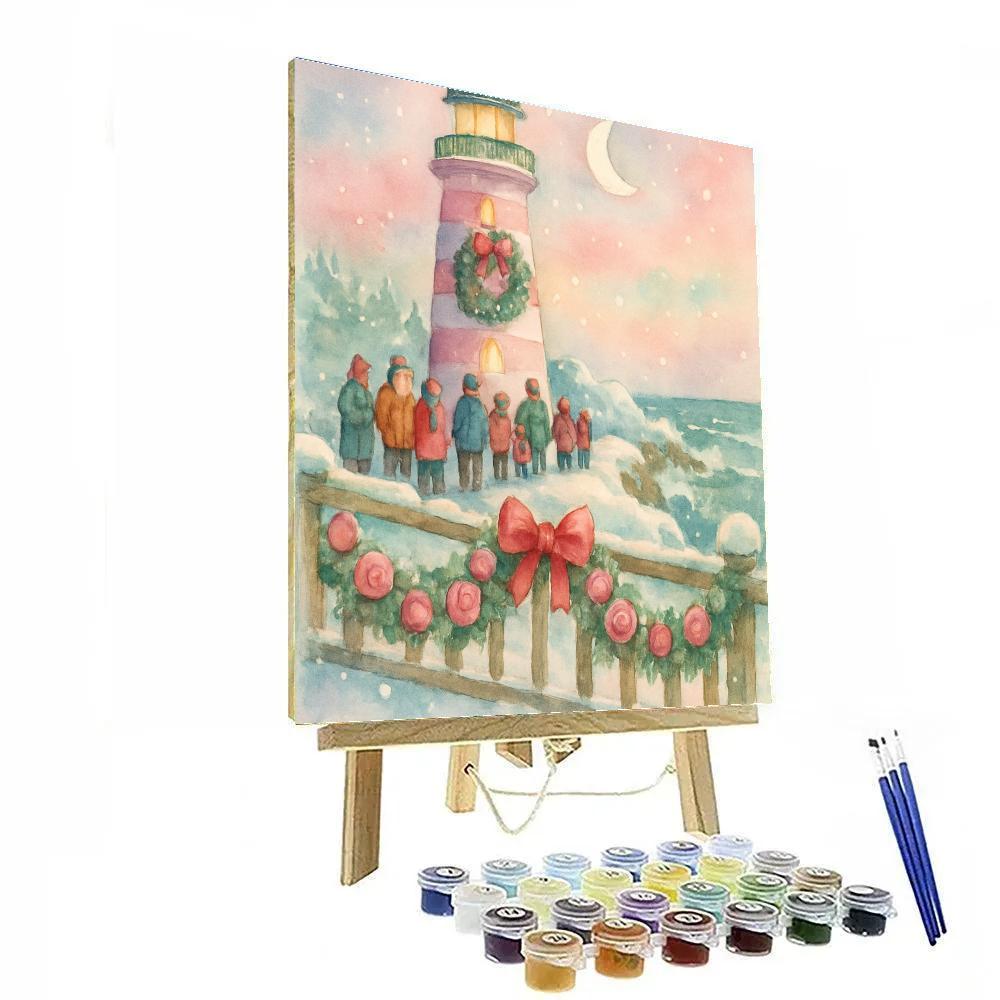 Sugarplum Lighthouse Watch Number painting