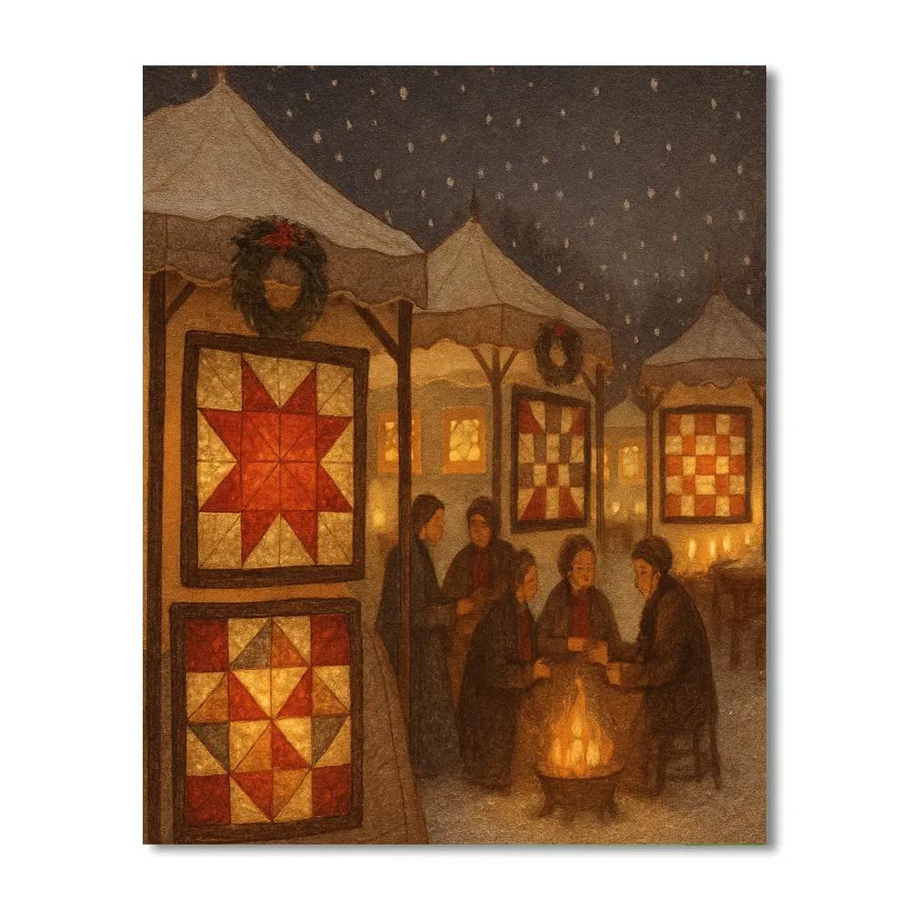 Hearthside Lantern Quiltfare Paint by numbers kits