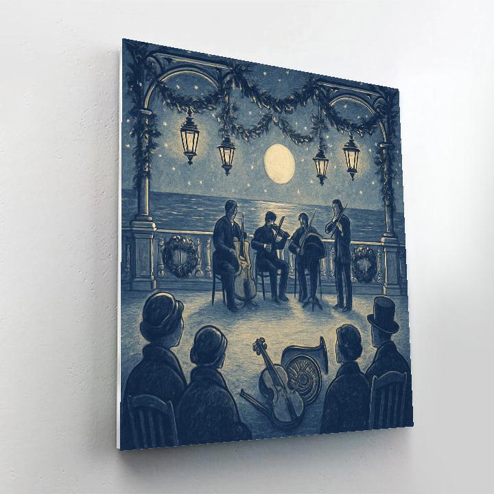 Nocturne Lantern Terrace Numbered painting kits