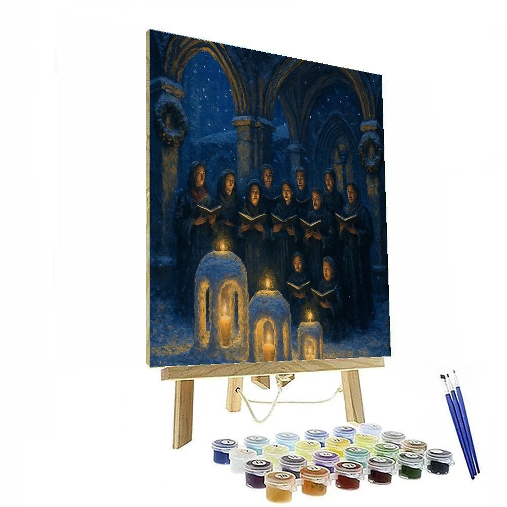 Frosted Lantern Cathedral Choir DIY paint by numbers