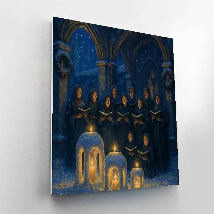 Frosted Lantern Cathedral Choir DIY paint by numbers