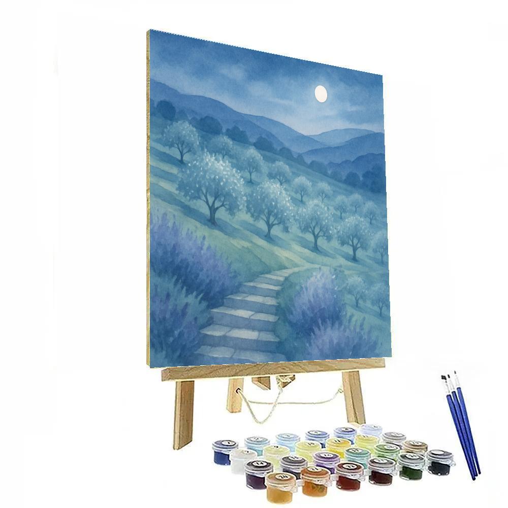 Moonlit Orchard Terrace Numbered painting kits
