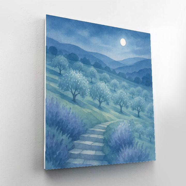 Moonlit Orchard Terrace Numbered painting kits