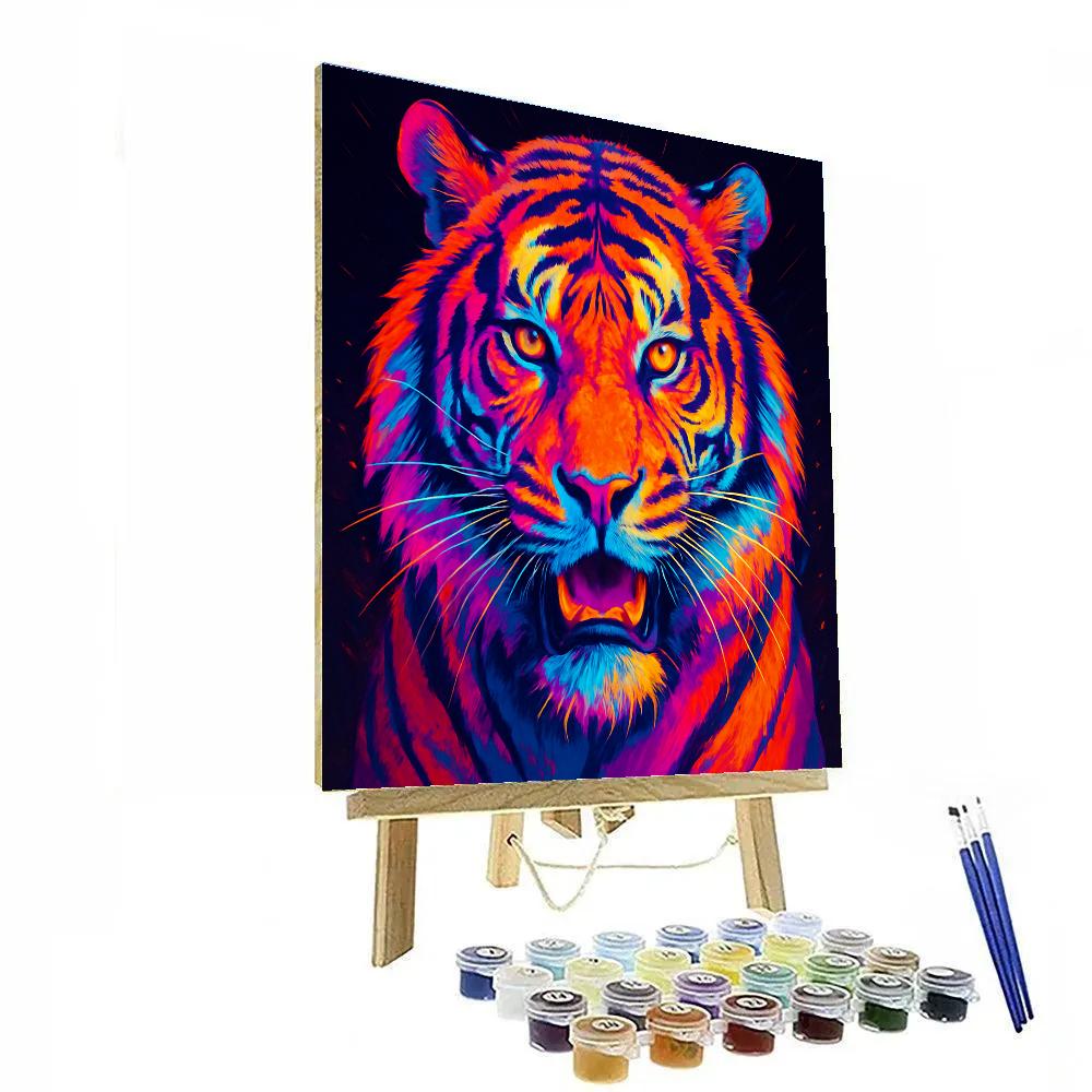 Solar Flare Tiger Gaze Numbered painting kits