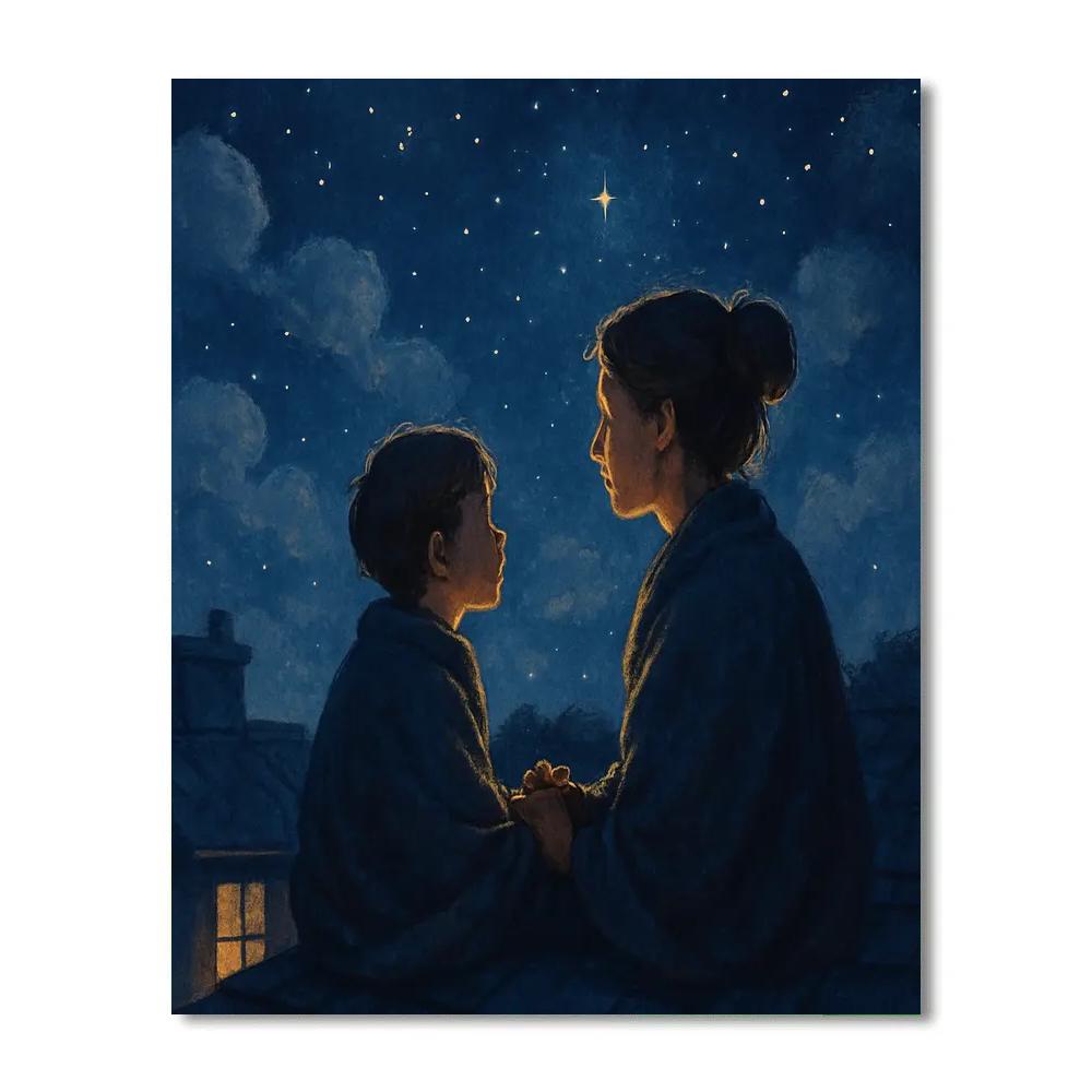 Starlight Wishes With Mom Painting by numbers kit