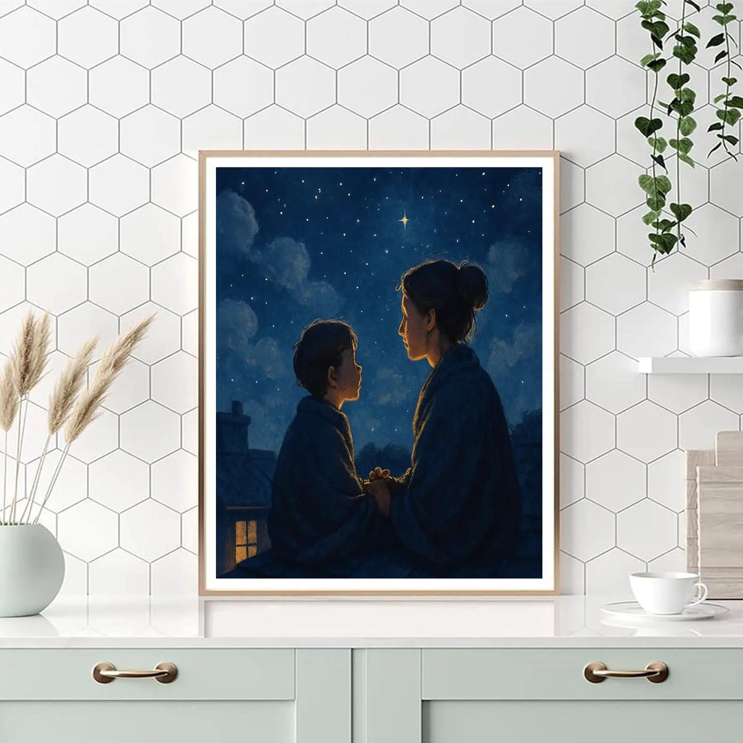 Starlight Wishes With Mom Painting by numbers kit