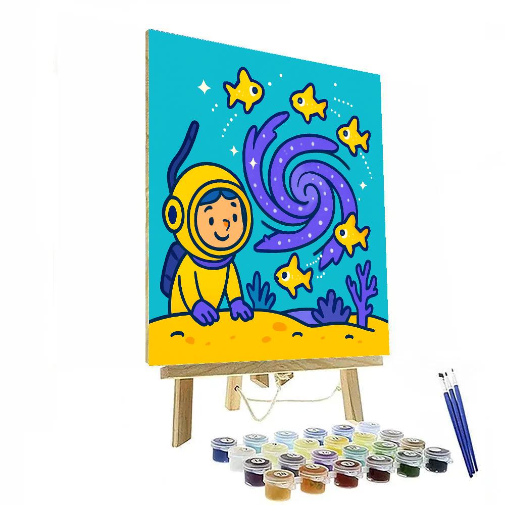 Starlight Reef And The Galaxy Fish paint by number