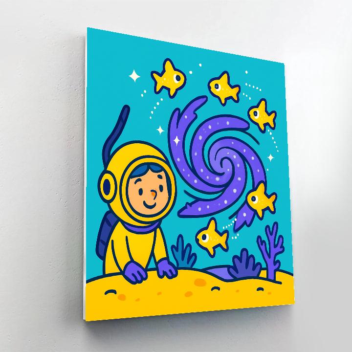 Starlight Reef And The Galaxy Fish paint by number