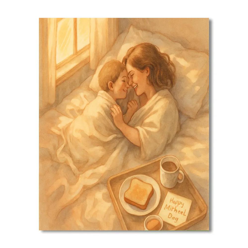Morning Sunbeam Snuggles paint by number